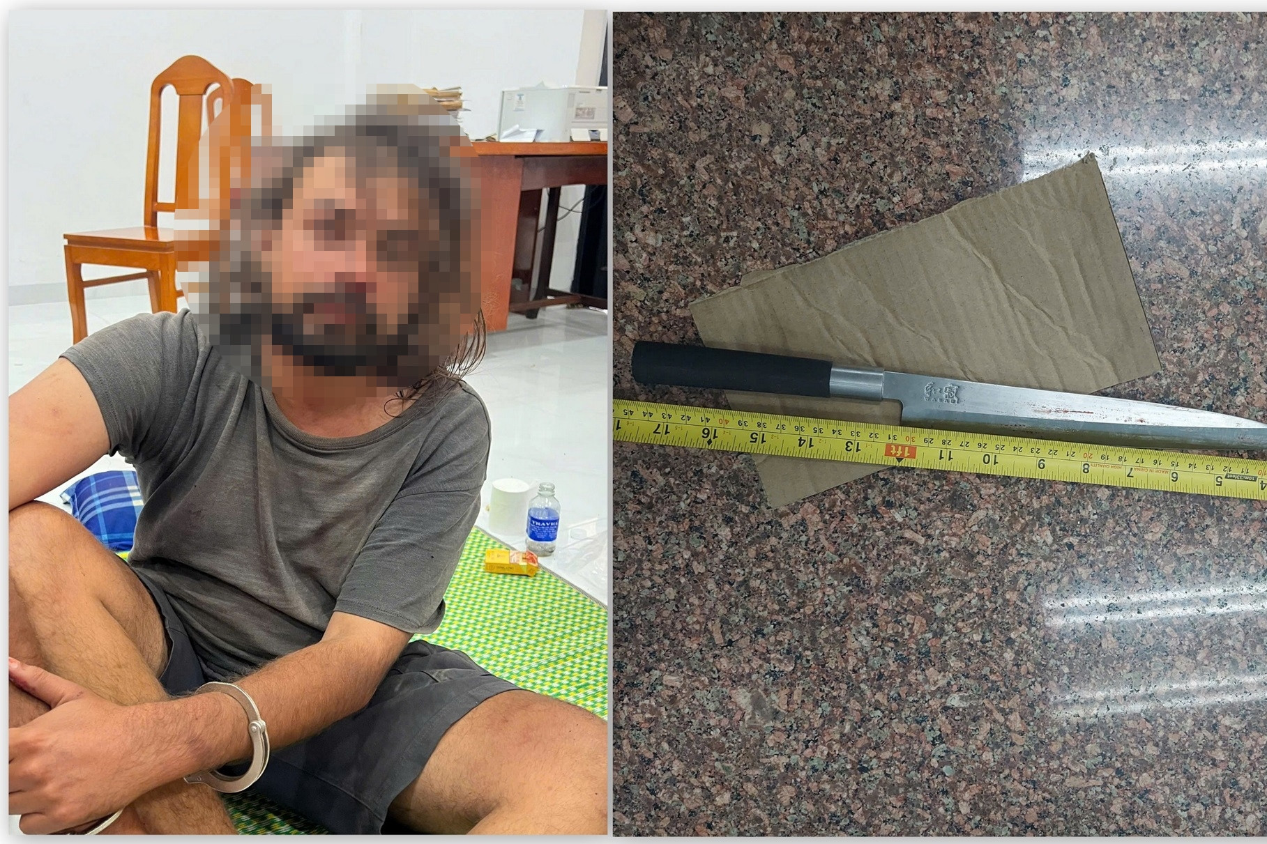 Bắt giữ du khách nước ngoài đâm trọng thương thiếu tá công an, bỏ trốn hơn 70km