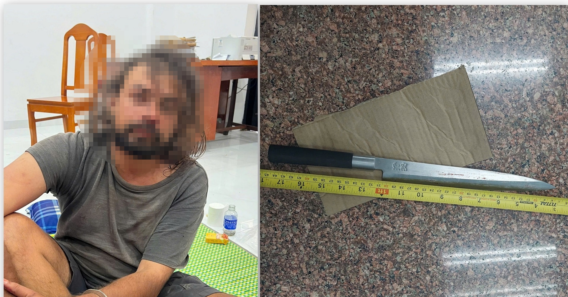 Bắt giữ du khách nước ngoài đâm trọng thương thiếu tá công an, bỏ trốn hơn 70km