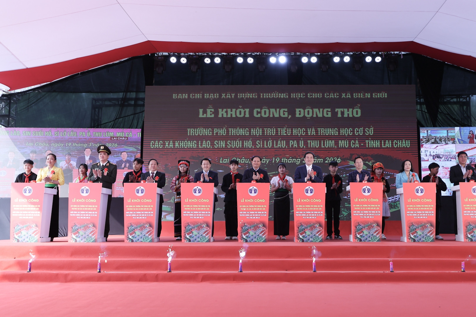 Lai Châu khởi công xây dựng 6 trường phổ thông nội trú