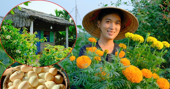 Chàng trai bỏ phố về quê, xây nhà 40m2 với khu vườn đẹp mê mẩn