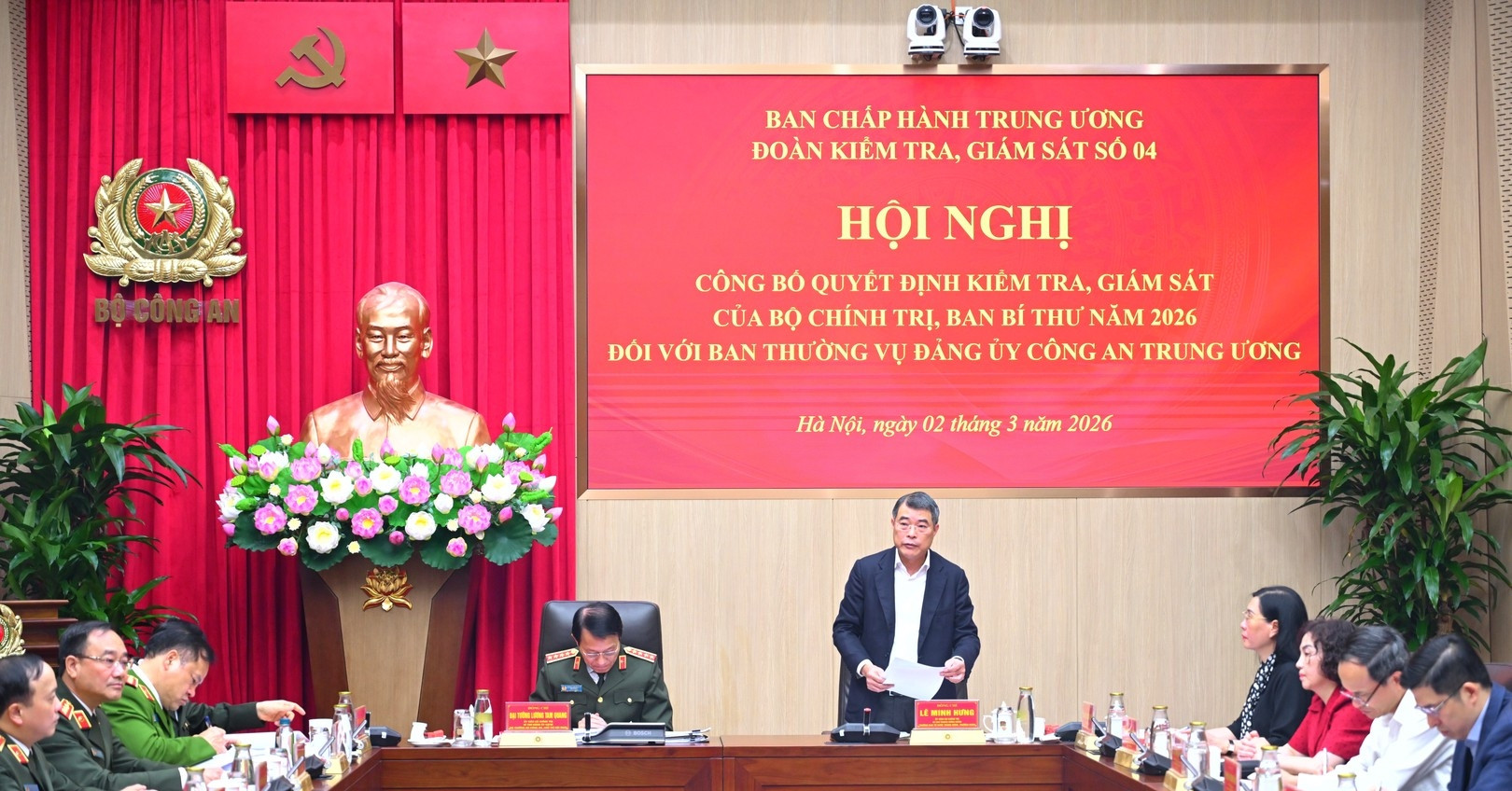 Bộ Chính trị kiểm tra Ban Thường vụ Đảng ủy Công an Trung ương
