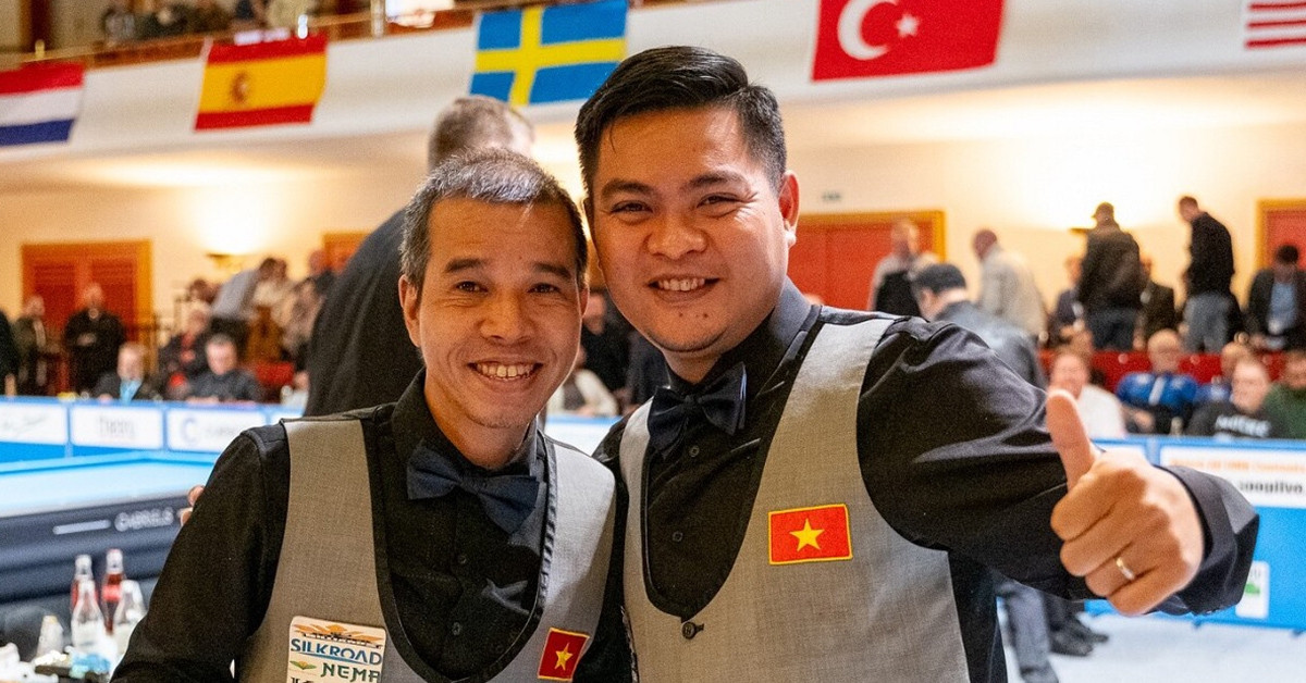 Trần Quyết Chiến và Thanh Tự vô địch Billiards carom 3 băng thế giới