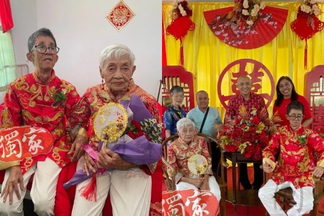 Cụ bà 91 tuổi lần đầu kết hôn với chồng 67 tuổi, đám cưới xôn xao viện dưỡng lão