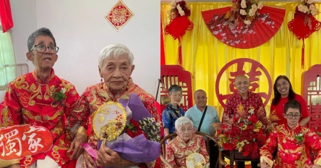 Cụ bà 91 tuổi lần đầu kết hôn với chồng 67 tuổi, đám cưới xôn xao viện dưỡng lão