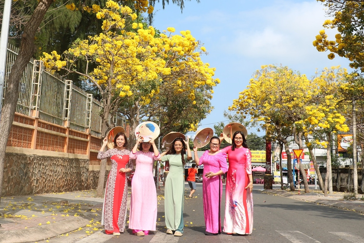 Sắc hoa phong linh 'nhuộm vàng' tuyến phố ở Vũng Tàu, du khách rủ nhau check-in