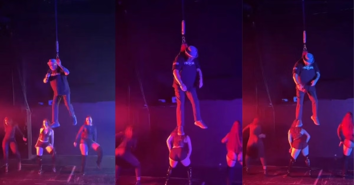 Ca sĩ bất tỉnh khi đang biểu diễn, bị treo lơ lửng trên sân khấu