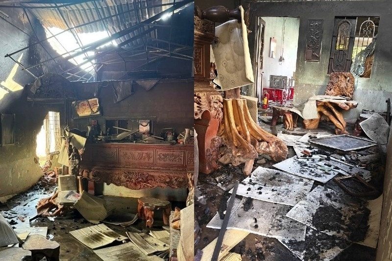 Cháy nhà khi bà nội đi vắng, hai cháu nhỏ tử vong