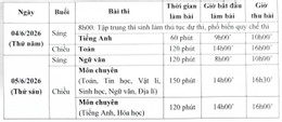 Lịch thi lớp THPT Chuyên ĐH Sư phạm.jpg
