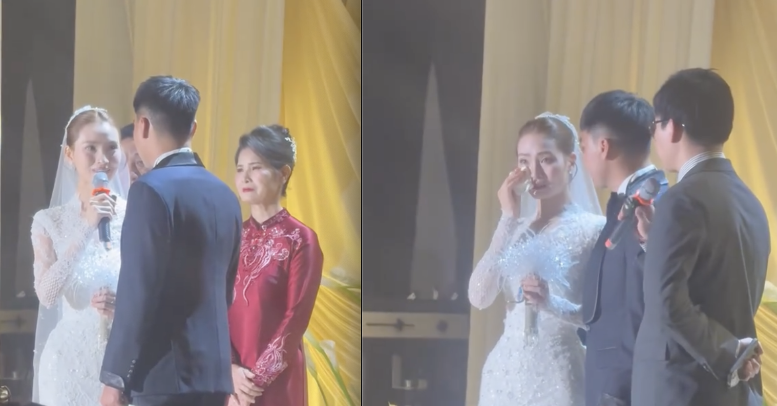 MC Huyền Trang Bật Khóc Như Mưa Khi Nhận Quà Của Chồng Trong Đám Cưới