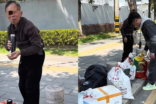 Cha 74 tuổi đi xe 30 tiếng, vác hơn 100kg quà thăm con gái