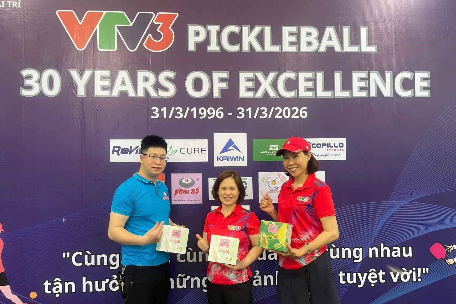 Kem 35 đồng hành, lan toả tinh thần thể thao tại VTV3 Pickleball Cup