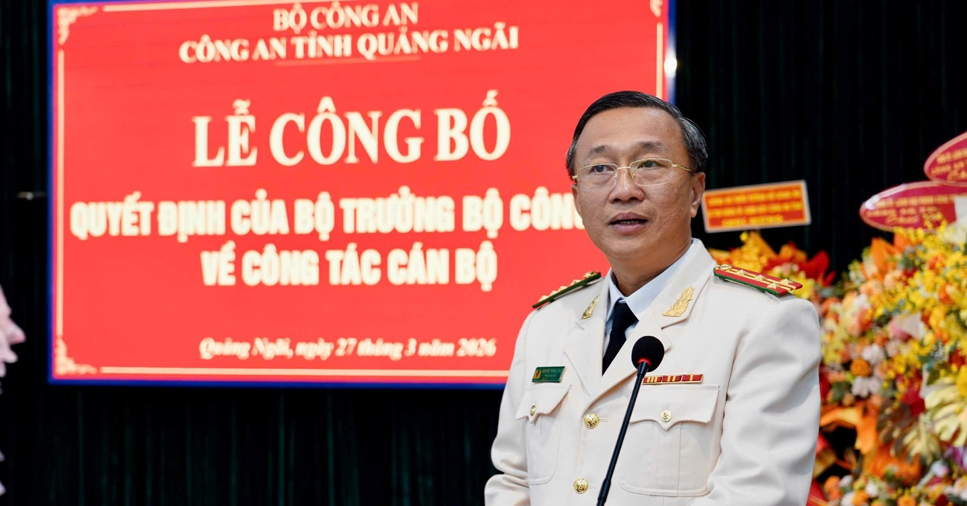 Đại tá Nguyễn Thành Long làm Phó Giám đốc Công an tỉnh Quảng Ngãi