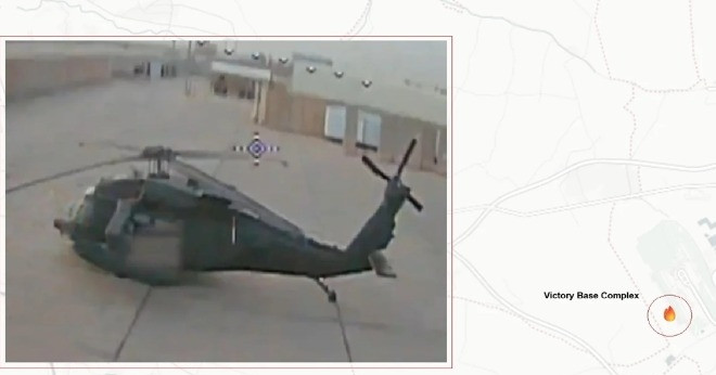 Video dân quân Iran phóng UAV tấn công trực thăng Black Hawk của Mỹ