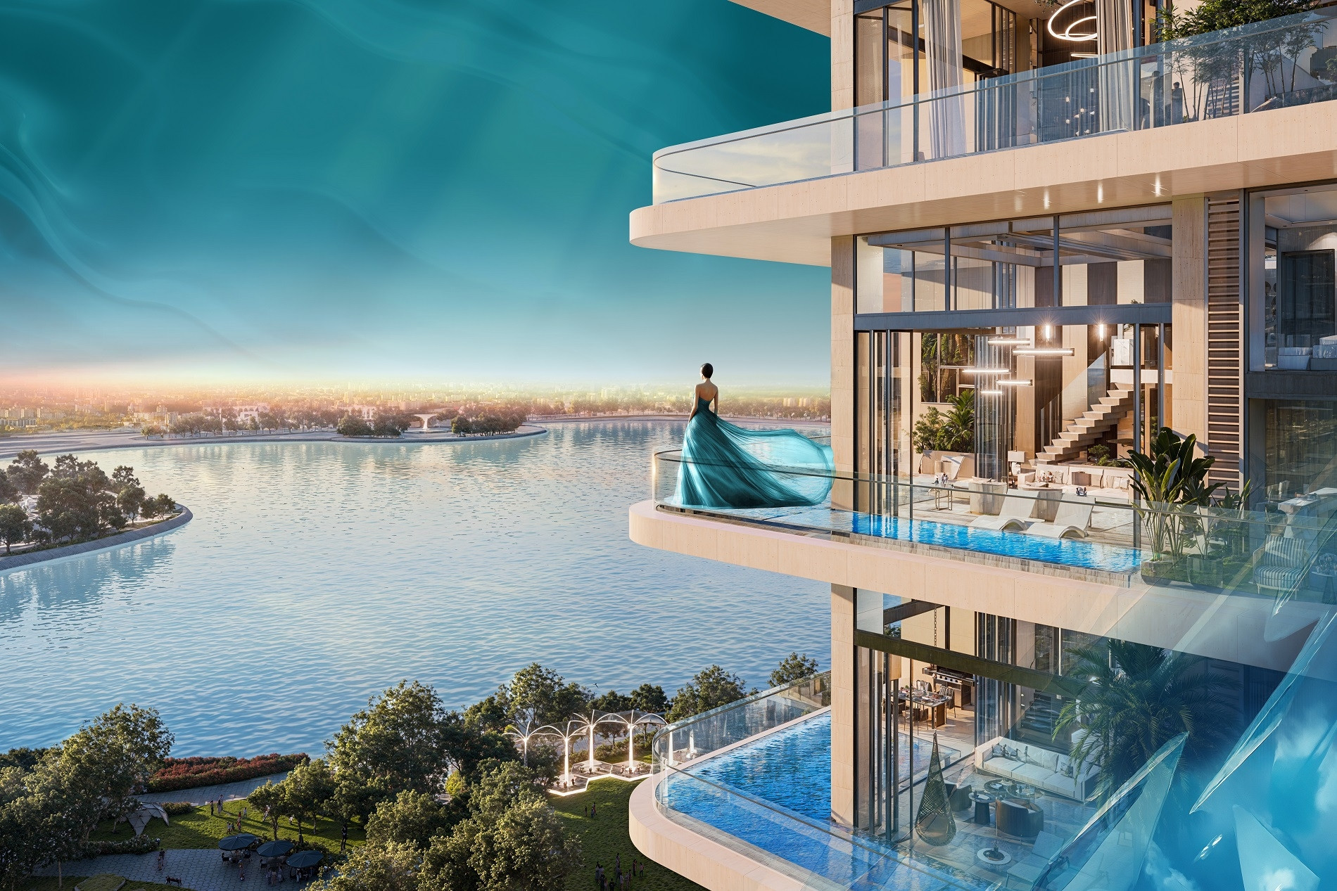 100% căn hộ có thang máy riêng tại dự án Noble Crystal Long Bien