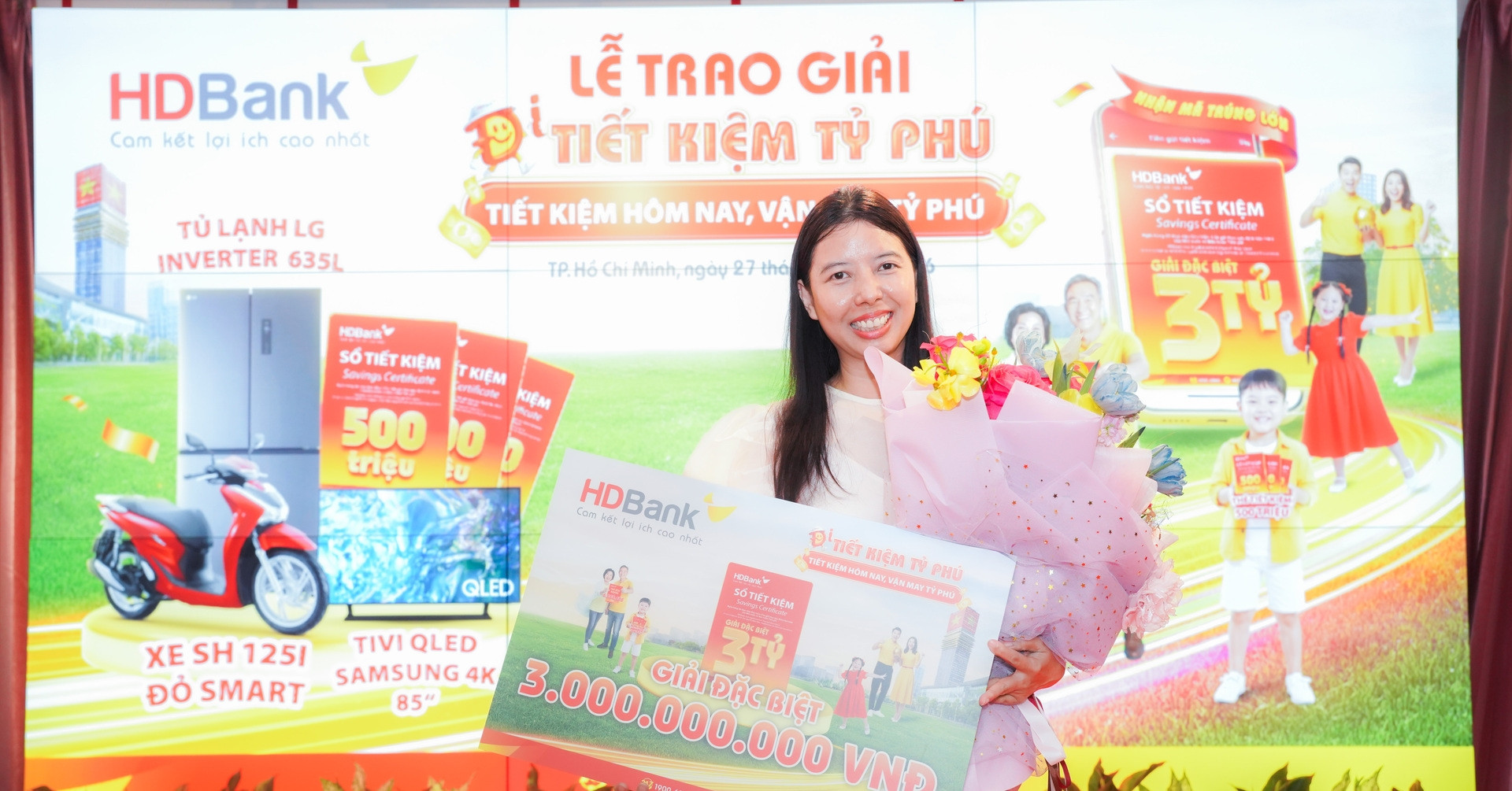 HDBank trao giải ‘Tiết kiệm Tỷ phú’ - nhân niềm vui từ những giá trị tích lũy