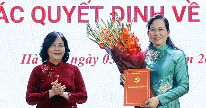 Bà Lê Thị Thủy giữ chức Bí thư Đảng ủy Trung ương Hội Liên hiệp phụ nữ Việt Nam