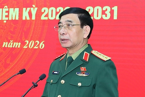 Đại tướng Phan Văn Giang trình bày chương trình hành động với cử tri