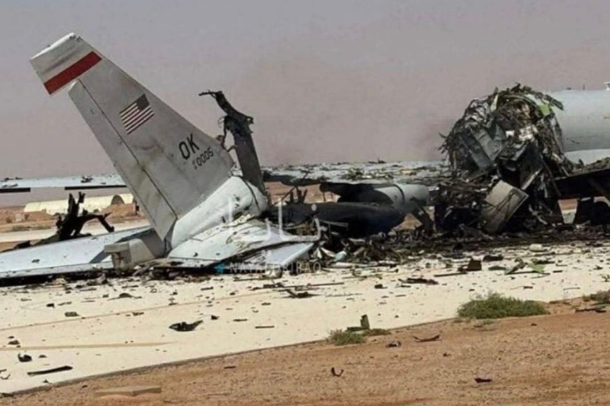  Hình ảnh máy bay Mỹ vỡ đôi sau đòn tấn công của Iran 