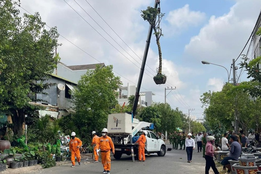  Xe tải cẩu vướng dây điện ở Lâm Đồng, tài xế bị điện giật tử vong 