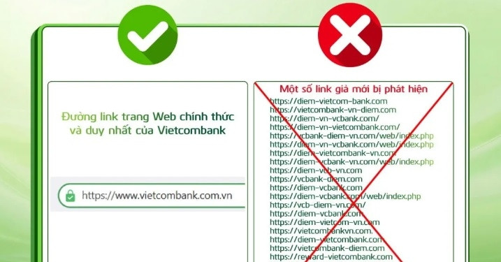 Cảnh báo mạo danh tin nhắn ngân hàng thông báo điểm thưởng hết hạn kèm link giả