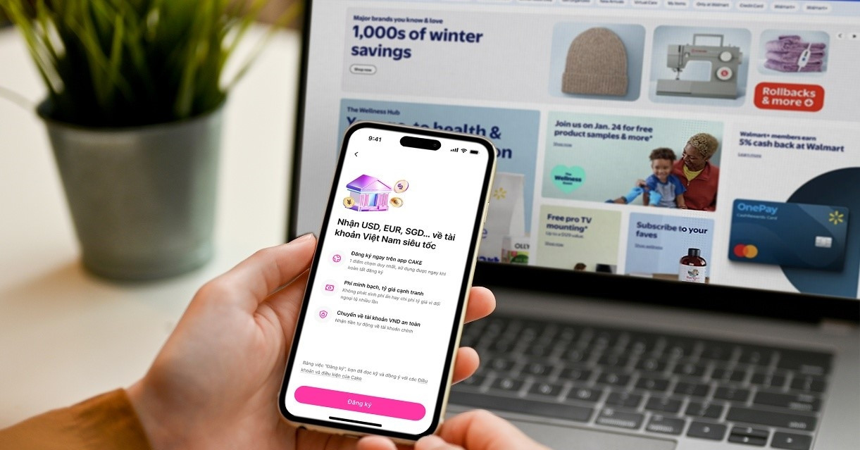 Ngân hàng số Cake ra mắt dịch vụ nhận tiền quốc tế trong ngày