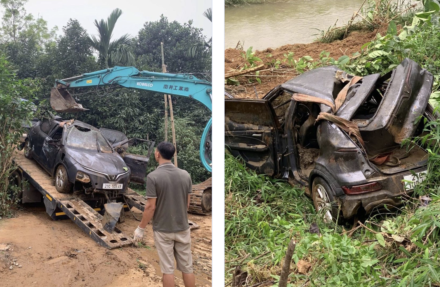 VinFast VF 5 sau 6 tháng bị lũ cuốn trôi được tìm thấy ở cách nhà chủ xe chỉ 1km