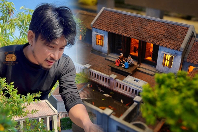 Chàng trai Ninh Bình làm mô hình nhà cổ Bắc Bộ, lưu giữ ký ức tuổi thơ