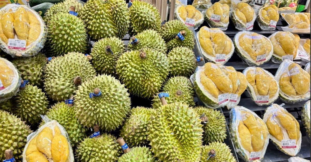 Giá cơm sầu riêng gần 600.000 đồng/kg, nhiều cửa hàng chỉ bán Ri6