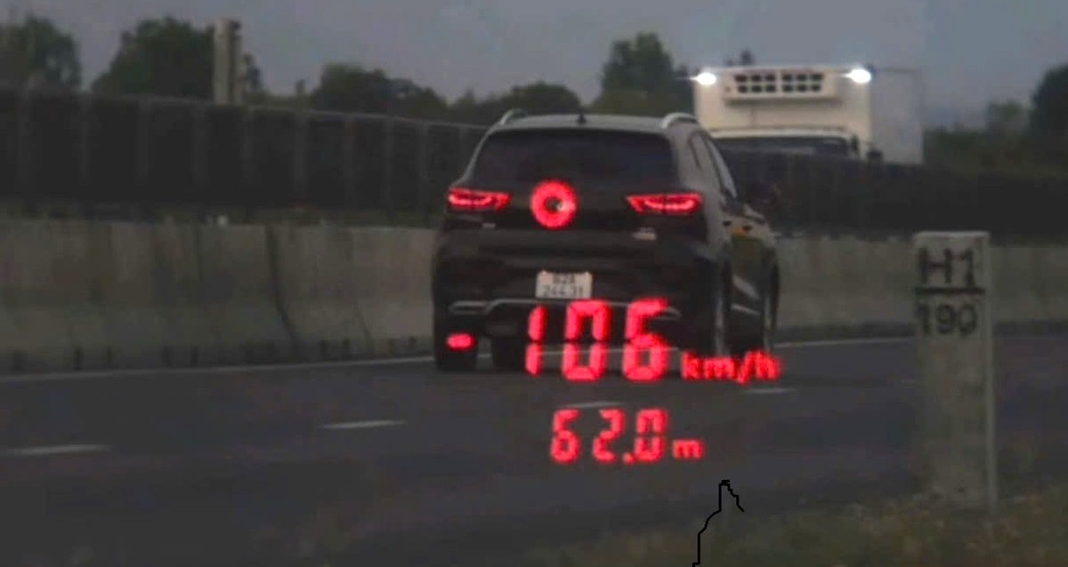 Nữ tài xế chạy 106km/h trên cao tốc Vĩnh Hảo - Phan Thiết bị tạm giữ phương tiện