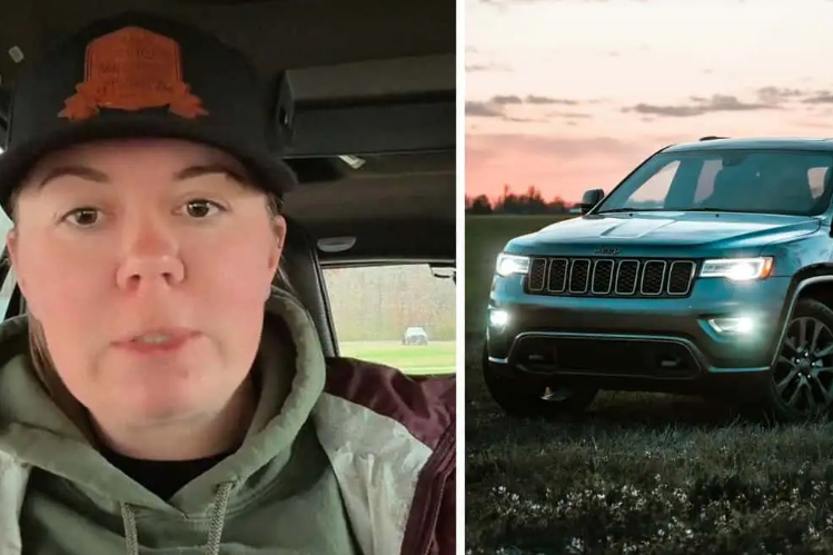 Nữ tài xế sạc pin quạt cầm tay trong ô tô, chiếc xe Jeep cháy rụi