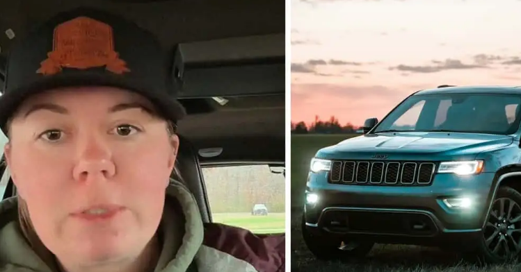 Nữ tài xế sạc pin quạt cầm tay trong ô tô, chiếc xe Jeep bốc cháy dữ dội