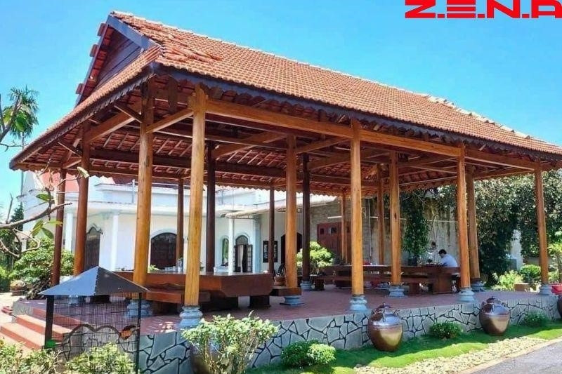 Thiết kế thi công nhà gỗ 3, 5 gian đẹp đẳng cấp