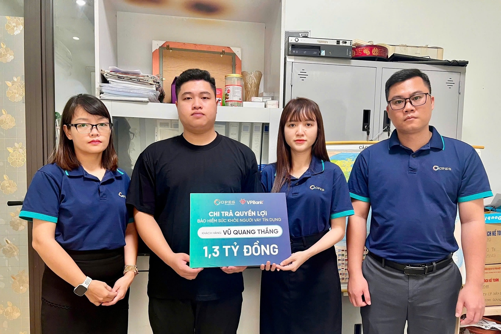 OPES chi trả hơn 1,3 tỷ đồng cho người thân khách hàng mua bảo hiểm ở Hải Phòng