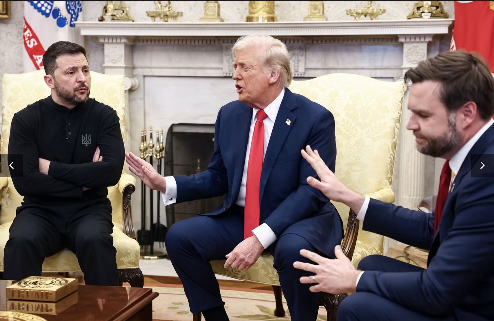 Zelensky trump Vance. EPA