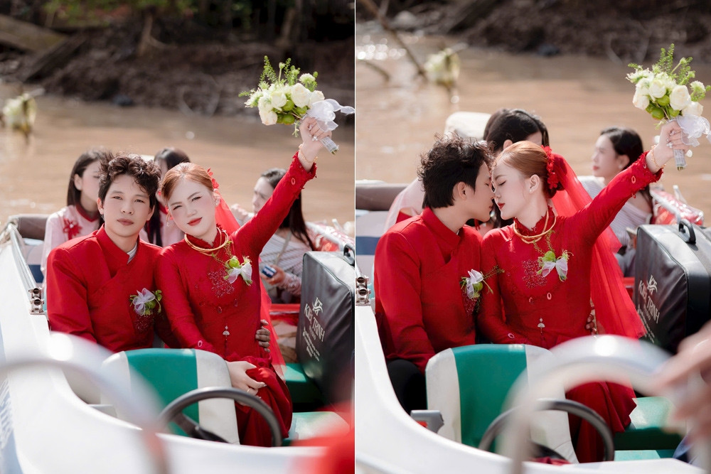 Chú rể Cà Mau lướt cano vượt 40km đi đón dâu hút nửa triệu lượt xem