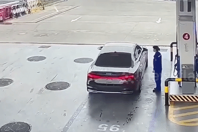 Nam thanh niên lái xe Audi đổ đầy bình xăng rồi bỏ chạy, 'quỵt' 2,4 triệu đồng