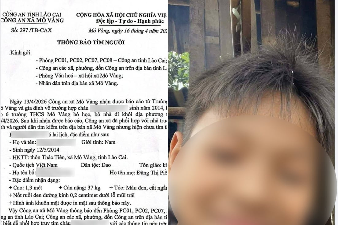 Bé trai mất tích sau khi bị bố đánh, lãnh đạo xã tiết lộ chi tiết khó tin