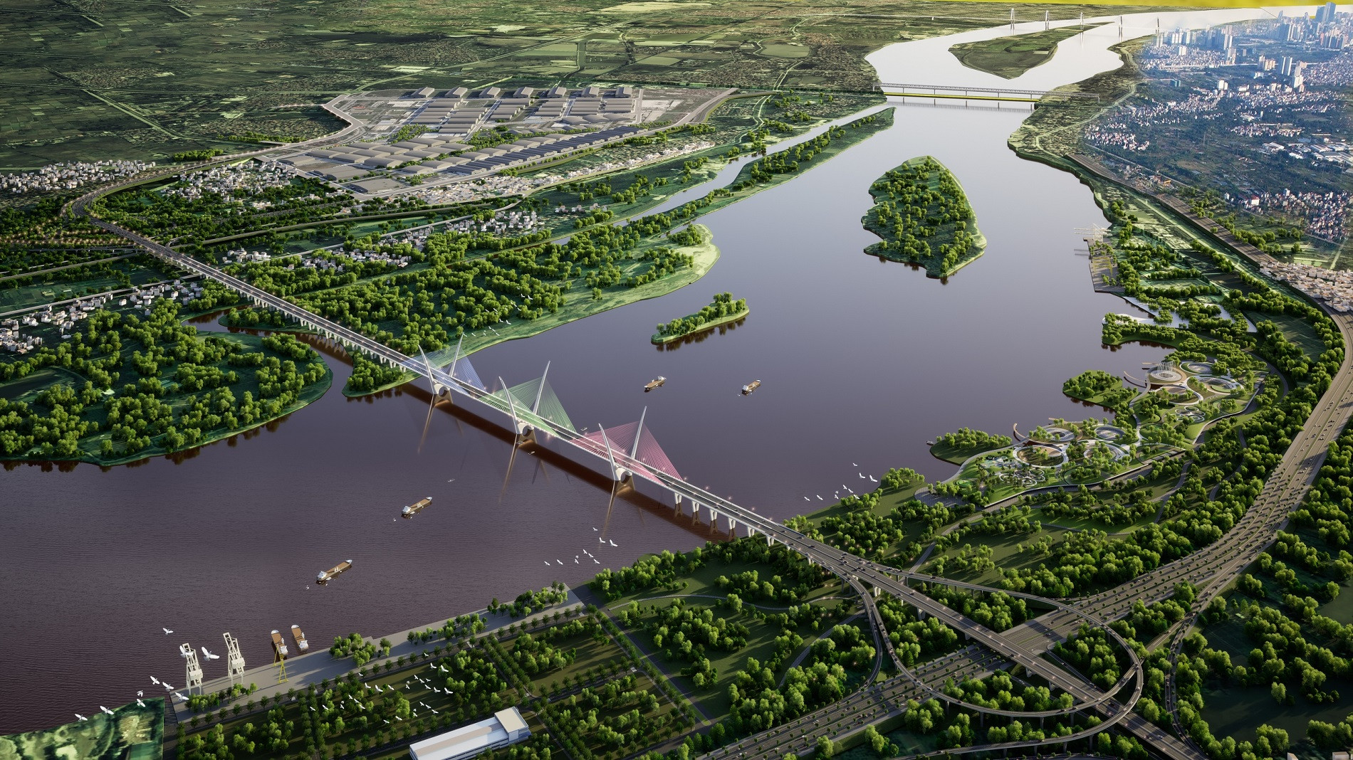 Dự án hàng hiệu của Sunshine Group đón ‘cú hích’ từ cầu Thượng Cát, Hồng Hà