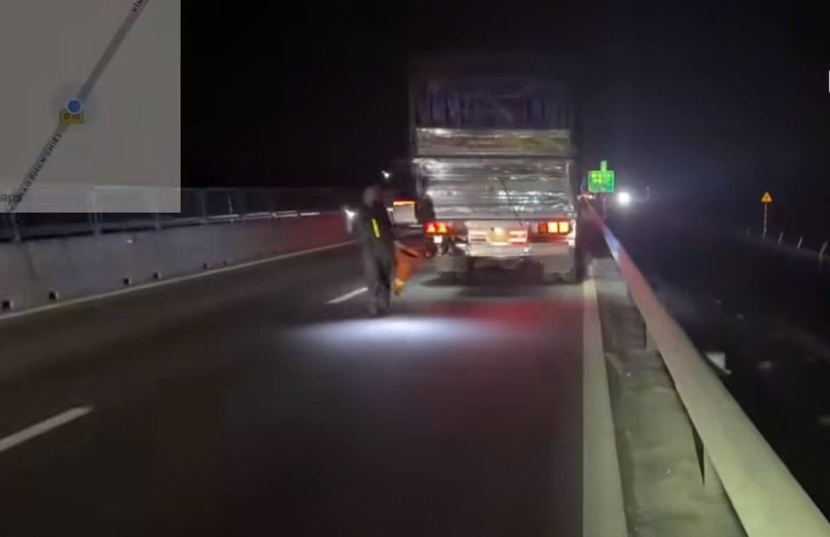 tài xế bị phạt 13 triệu đồng vì lỗi dừng đỗ xe không đặt cảnh báo trên cao tốc vĩnh hảo phan thiết.jpg