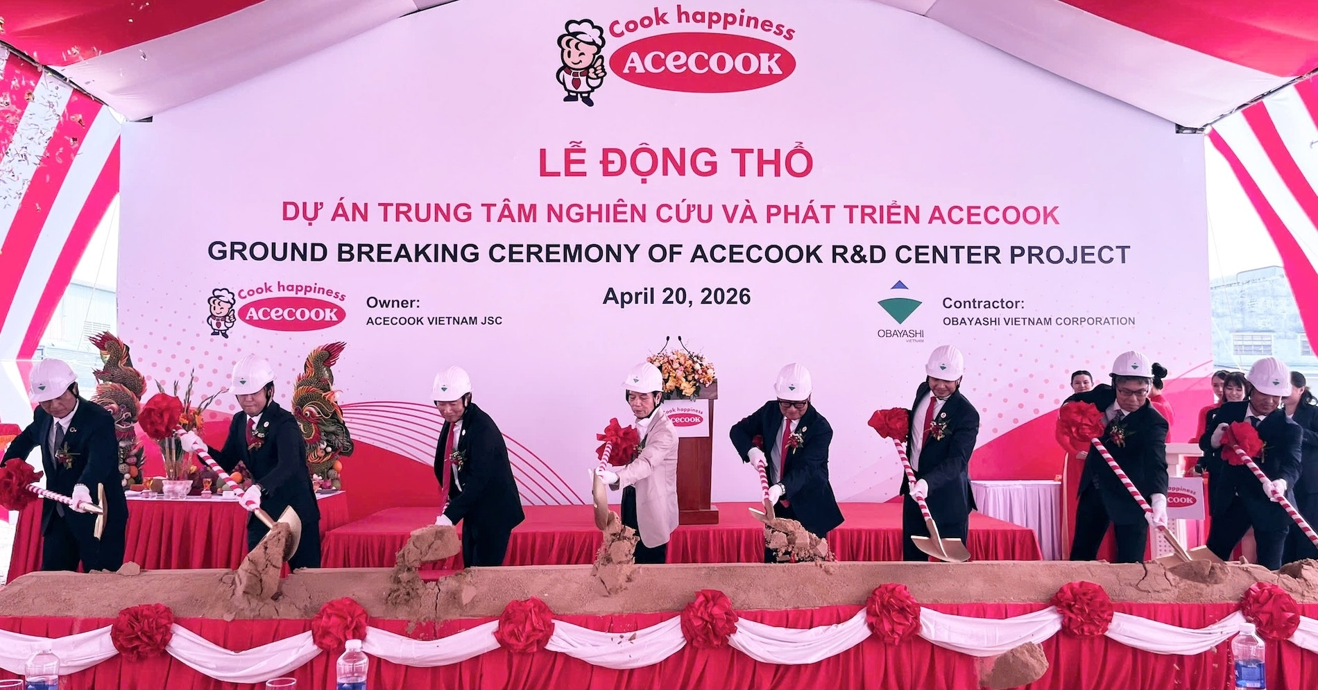 Acecook Việt Nam động thổ dự án Trung tâm Nghiên cứu và Phát triển mới tại TPHCM