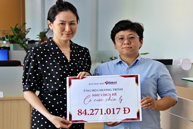 Bạn đọc ủng hộ chương trình 'Như chưa hề có cuộc chia ly' hơn 84 triệu đồng