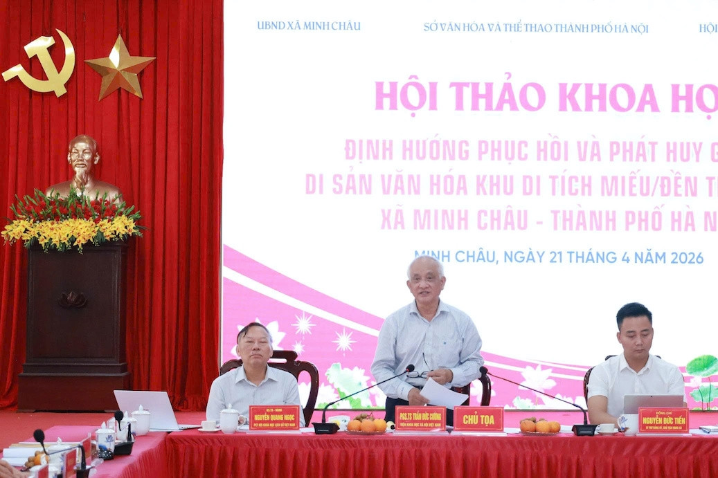 Phục hồi đền Thủy Thần ở xã đảo duy nhất của Hà Nội