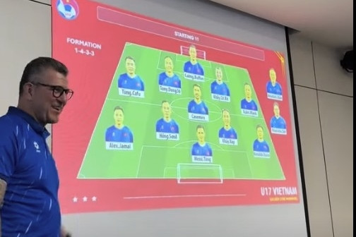 HLV Roland xếp đội hình 'có một không hai' trận U17 Việt Nam hạ Australia