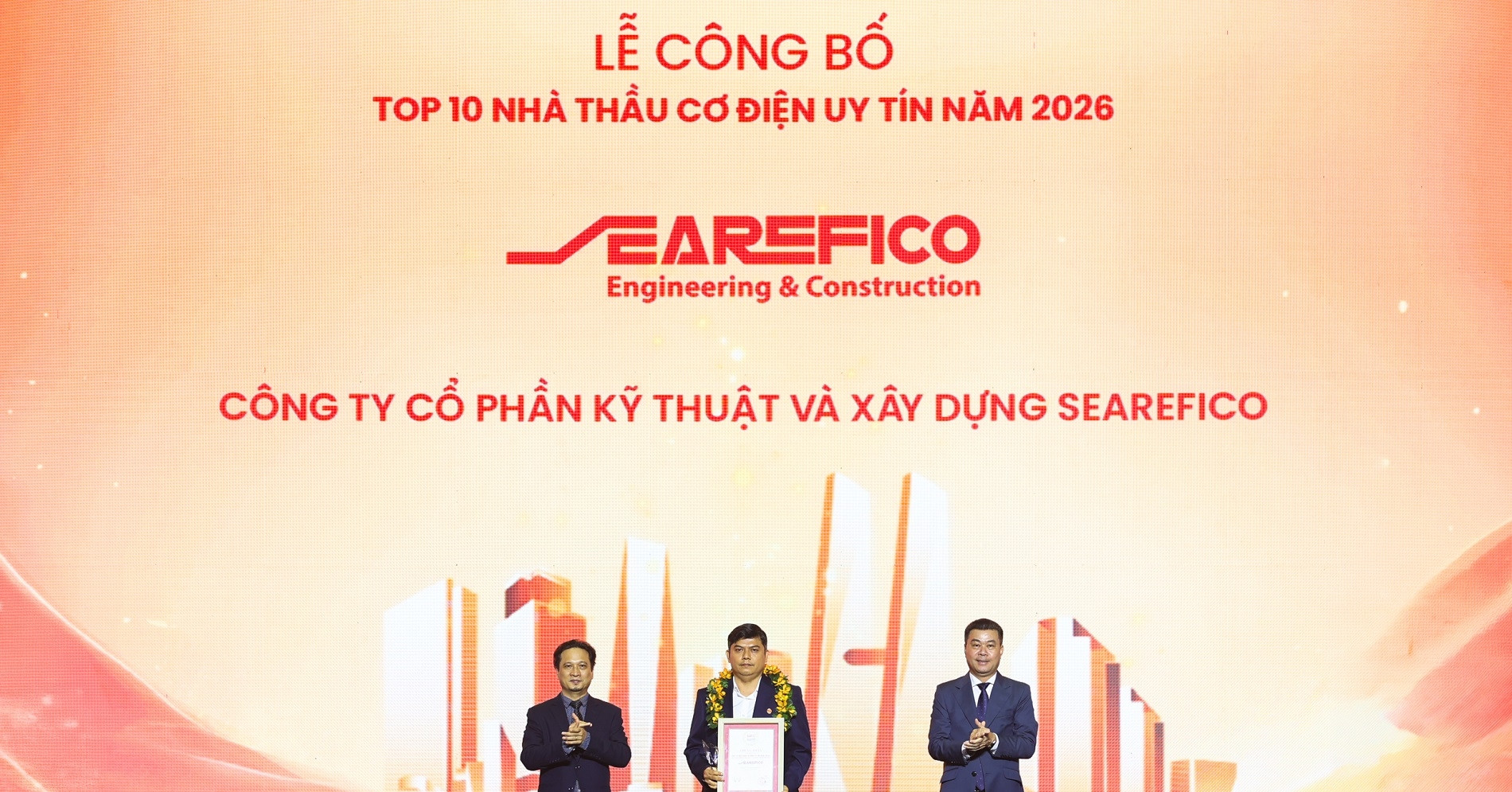 Searefico E&C vươn lên vị trí thứ 3 Top 10 Nhà thầu Cơ điện uy tín năm 2026