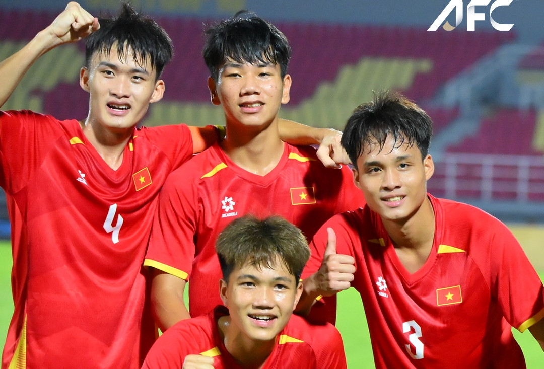 AFC ca ngợi chiến tích lịch sử của U17 Việt Nam