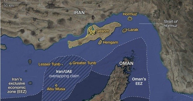 Chuỗi 7 hòn đảo tạo thành &amp;apos;tuyến phòng thủ chính’ của Iran ở Hormuz