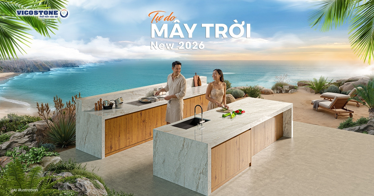 Vicostone ra mắt bộ sưu tập 2026 - đánh thức cảm xúc trong mọi không gian