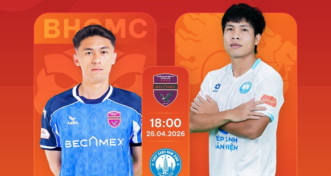 Trực tiếp bóng đá Becamex TPHCM vs Nam Định: Xuân Son lĩnh xướng hàng công