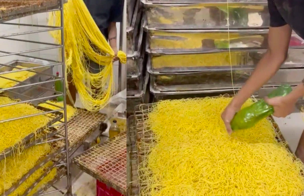 Mì tươi chứa thủy tinh lỏng, nguy cơ tổn thương tiêu hóa như bỏng hóa học