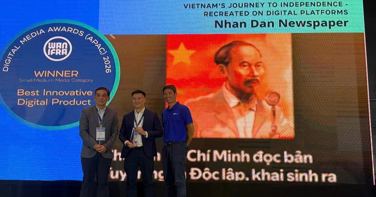 Báo Nhân Dân đoạt 'cú đúp' tại giải Báo chí Kỹ thuật số châu Á 2026